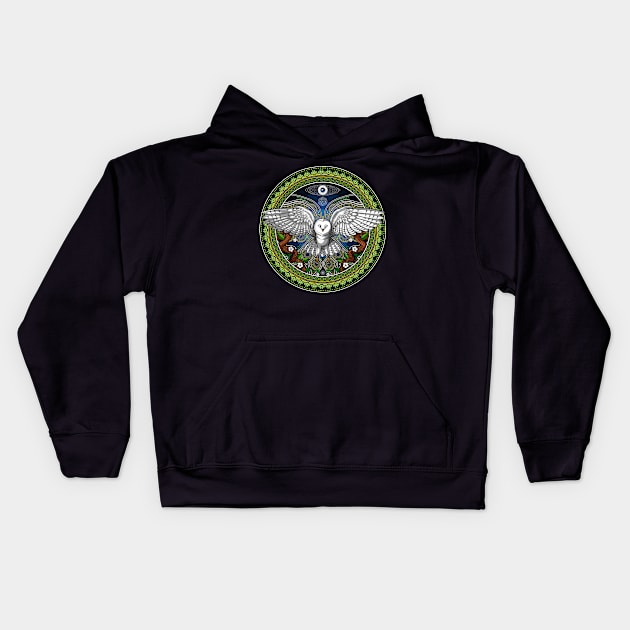 Ayahuasca Owl Kids Hoodie by underheaven